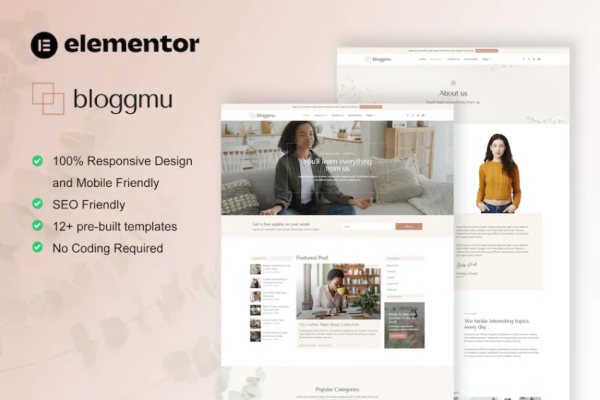 Bloggmu – 女性博客元素模板套件