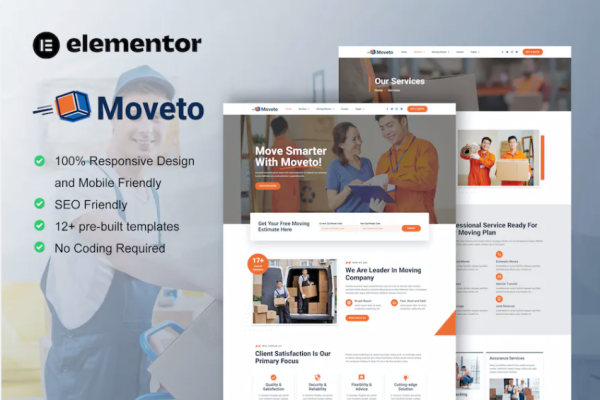 Moveto – 搬家公司 Elementor 模板套件