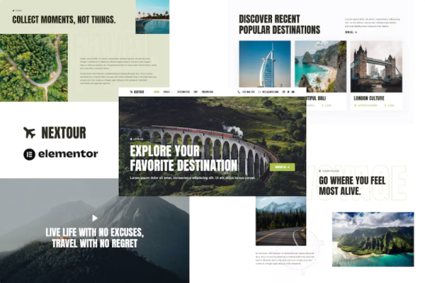 Nextour – 导游和旅行社 Elementor 模板套件
