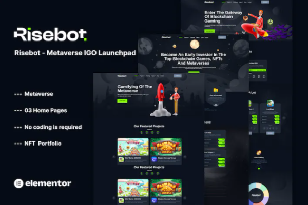 Risebot – 元界 IGO Launchpad Elementor 模板套件