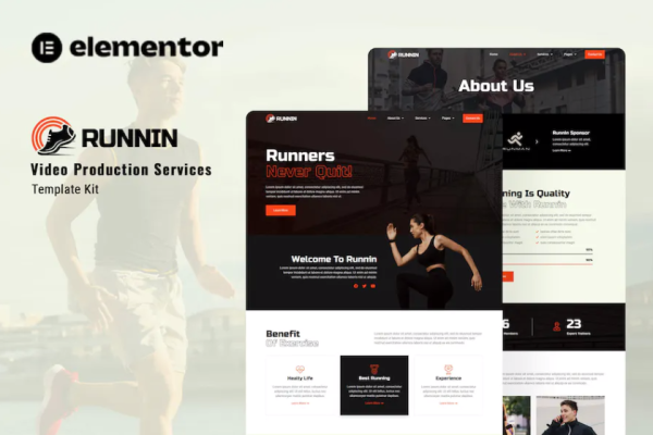 Runnin – 视频制作服务 Elementor 模板套件