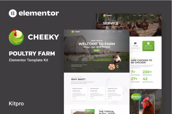 Cheeky – 家禽养殖场 Elementor 模板套件