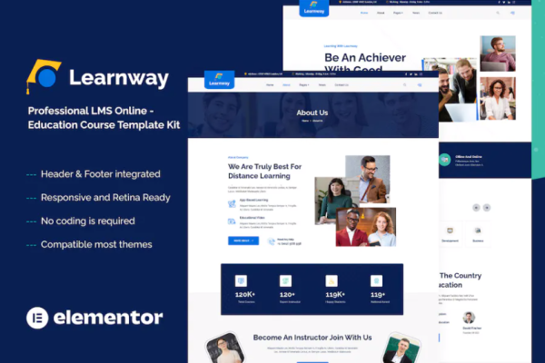 Learnway – 专业在线教育课程 Elementor 模板套件