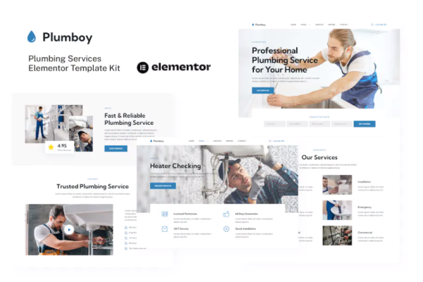 Plumboy – 管道服务 Elementor 模板套件