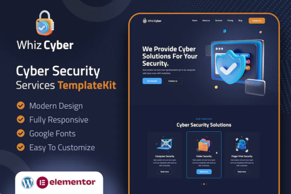 WhizCyber​​ – 网络安全元素模板套件