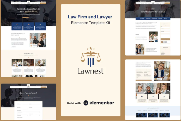 Lawnest-律师事务所和律师Elementor Pro模板套件