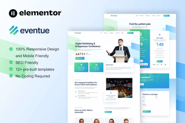 Eventue – 活动和会议元素模板套件