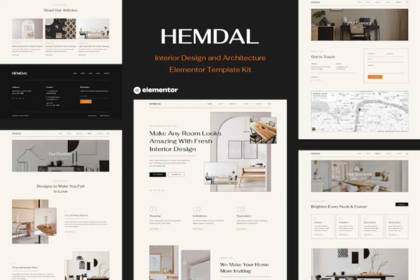 Hemdal – 室内设计和建筑元素模板套件