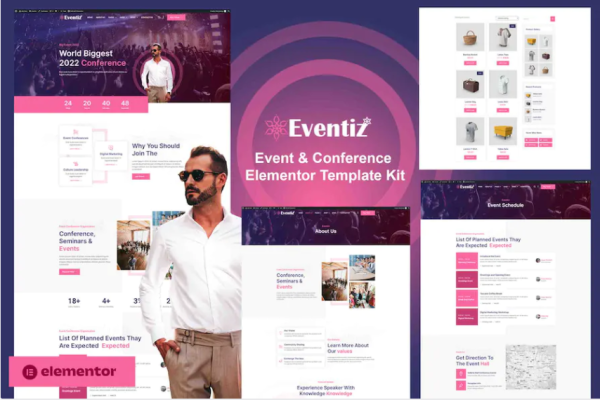 Eventiz – 活动和会议 Elementor Pro 模板套件