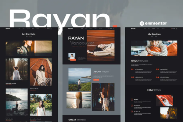 Rayan – 摄影和作品集元素模板套件