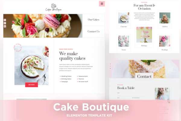 Cake Boutique – 蛋糕元素模板套件