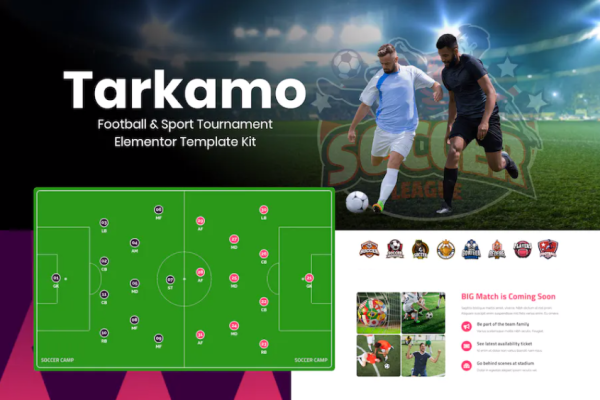 Tarkamo – 足球和运动锦标赛元素模板套件