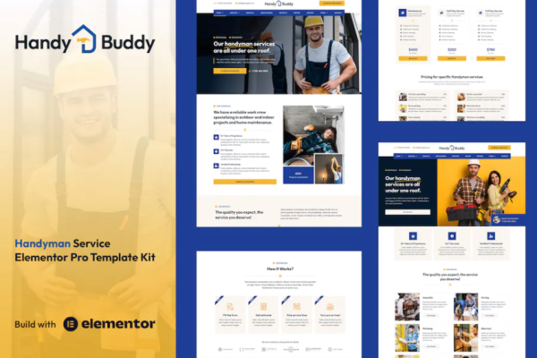 Handy Buddy – Handyman Services Elementor Pro模板套件