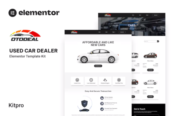 Otodeal – 二手车经销商 Elementor 模板套件