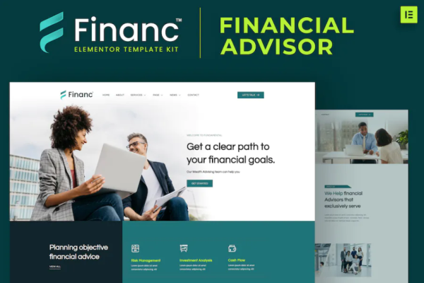 Financ – 财务顾问 Elementor 模板套件