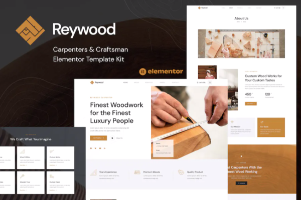 Reywood – 木匠和工匠元素模板套件-极客小站