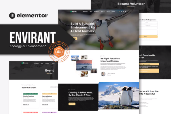 Envirant – 生态与环境 Elementor Pro 模板套件