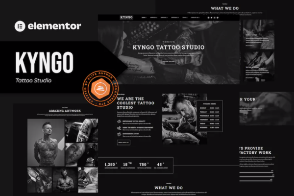 Kyngo – 纹身工作室元素模板套件