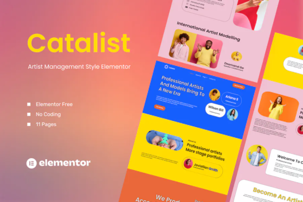 Catalist – 艺术家管理元素模板套件