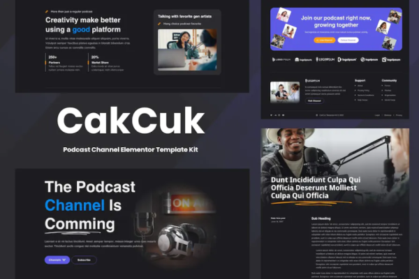 CakCuk – 播客频道元素模板套件