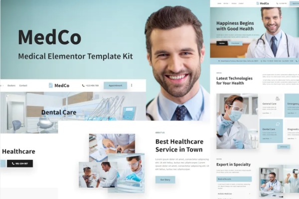 Medco – 医学元素模板套件-极客小站