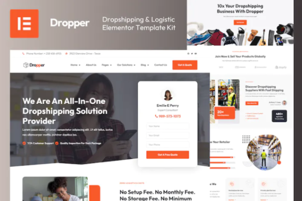 Dropper – 直销和物流元素模板套件-极客小站