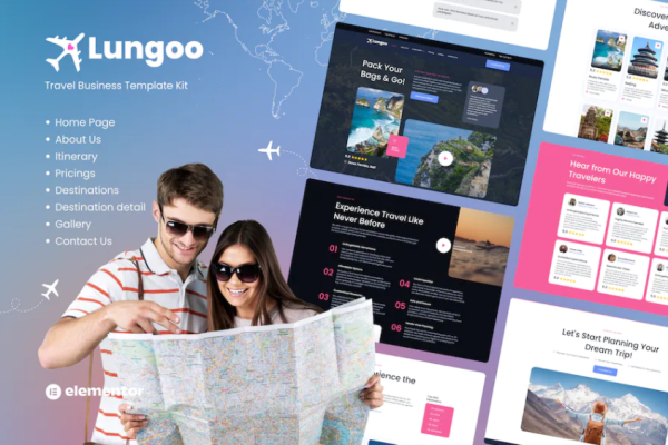 Lungoo – 旅游业务元素模板套件
