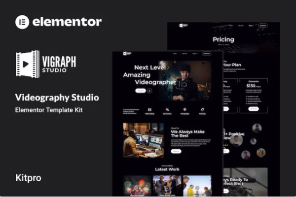 Vigraph – Videography Studio Elementor 模板套件-极客小站