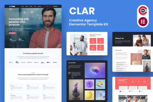 Clar – 数字代理元素模板套件