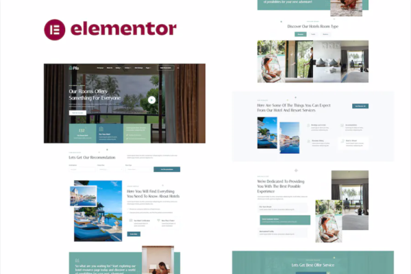 Pila – Hotel & Resort Elementor 模板套件-极客小站