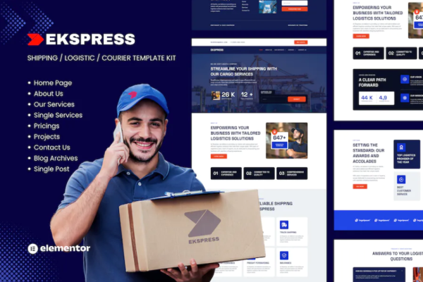 Ekspress – 物流运输和快递模板套件-极客小站