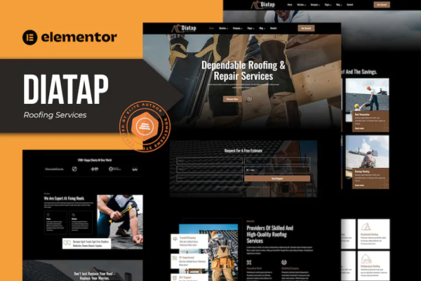 Diatap – 屋顶服务 Elementor 模板套件