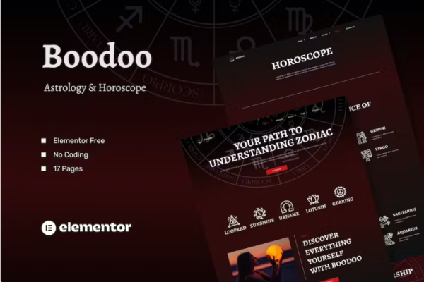 Boodoo – 占星术和星座元素模板套件