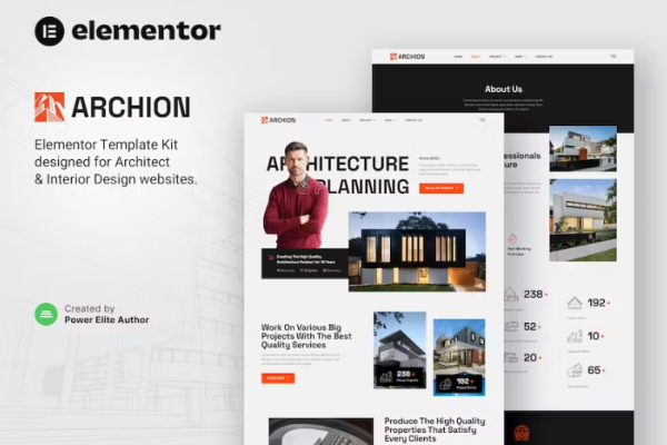 Archion – 建筑师和承包商 Elementor 模板套件