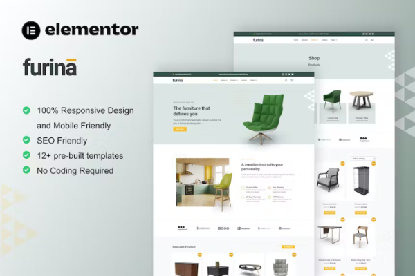 Furina – 家具店 WooCommerce Elementor Pro 模板套件