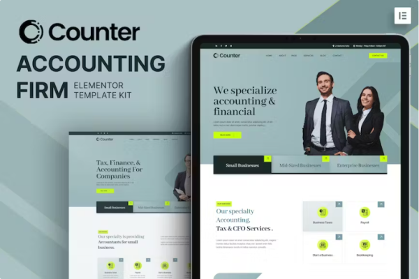 Counter – 会计师事务所元素模板套件-极客小站