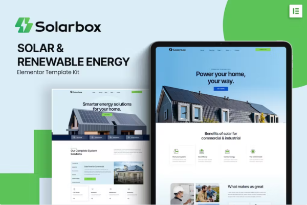 Solarbox – 太阳能和可再生能源元素模板套件