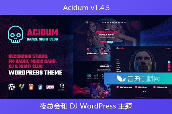 Acidum v1.4.5 – 夜总会和 DJ WordPress 主题
