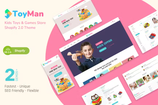 ToyMan – 儿童玩具和婴儿商店 Shopify 2.0 主题
