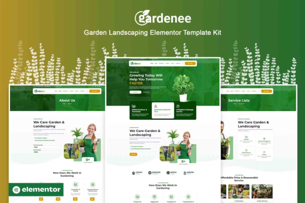 Gardenee – 园林绿化和花园护理 Elementor Pro 模板套件