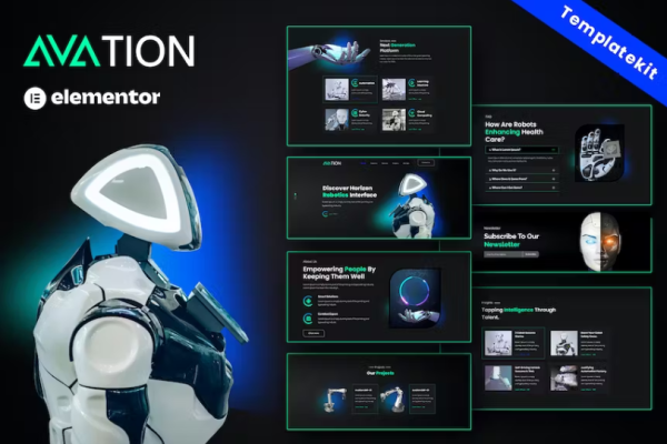 AVATION – 机器人与人工智能 Elementor 模板套件