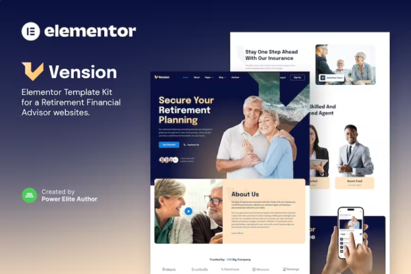 Vension – 退休计划咨询 Elementor 模板套件
