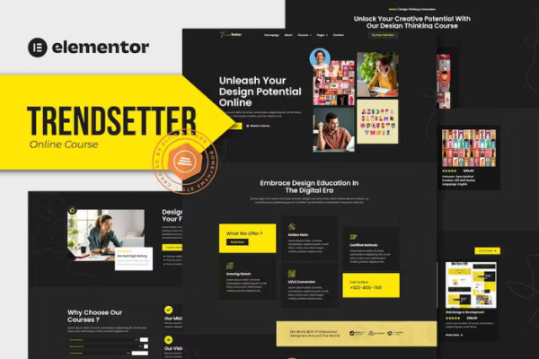 Trendsetter – 在线设计课程 Elementor Pro 模板套件