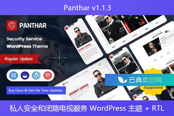 Panthar v1.1.3 – 私人安全和闭路电视服务 WordPress 主题 + RTL