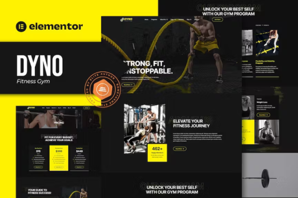 Dyno-健身健身房Elementor Pro模板套件