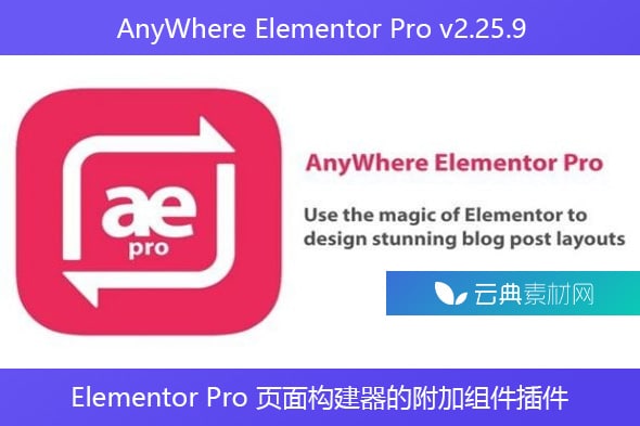 AnyWhere Elementor Pro v2.25.9 – Elementor Pro 页面构建器的附加组件插件