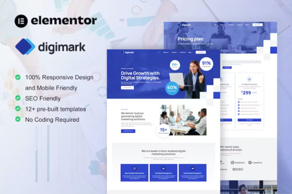 Digimark – 数字营销机构 Elementor Pro 模板套件