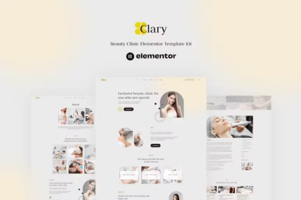 Clary – 美容诊所 Elementor 模板套件