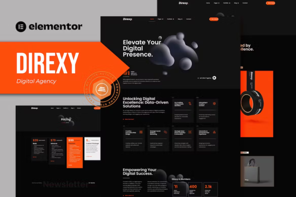 Direxy – 数字代理 Elementor Pro 模板套件