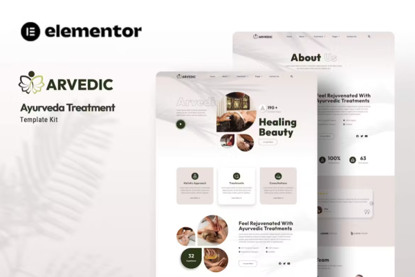 Arvedic – 美容治疗 Elementor 模板套件